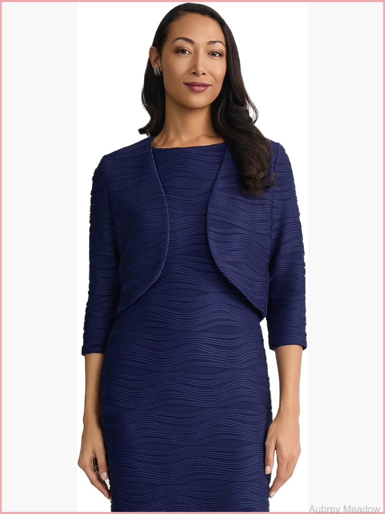 Plus-Size Long Sleeve Wave Knit Shrug Sweater